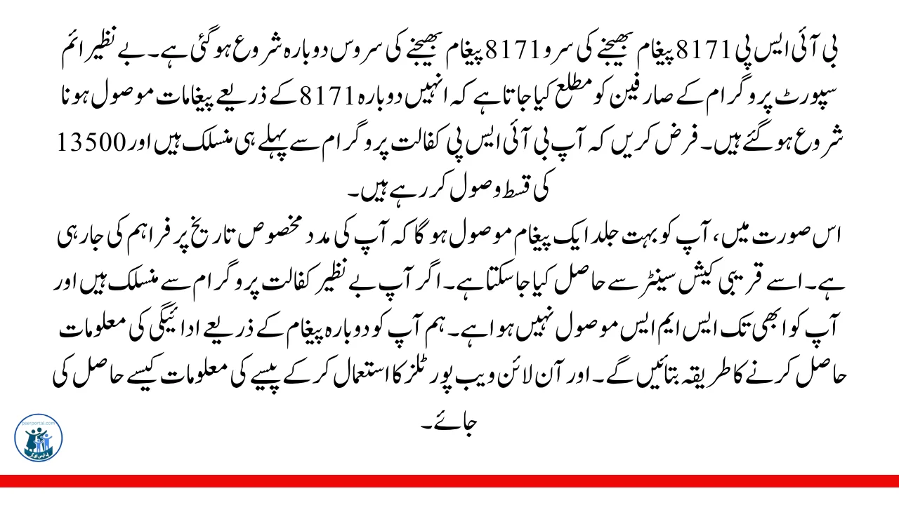 بینظیر انکم سپورٹ پروگرام 8171 